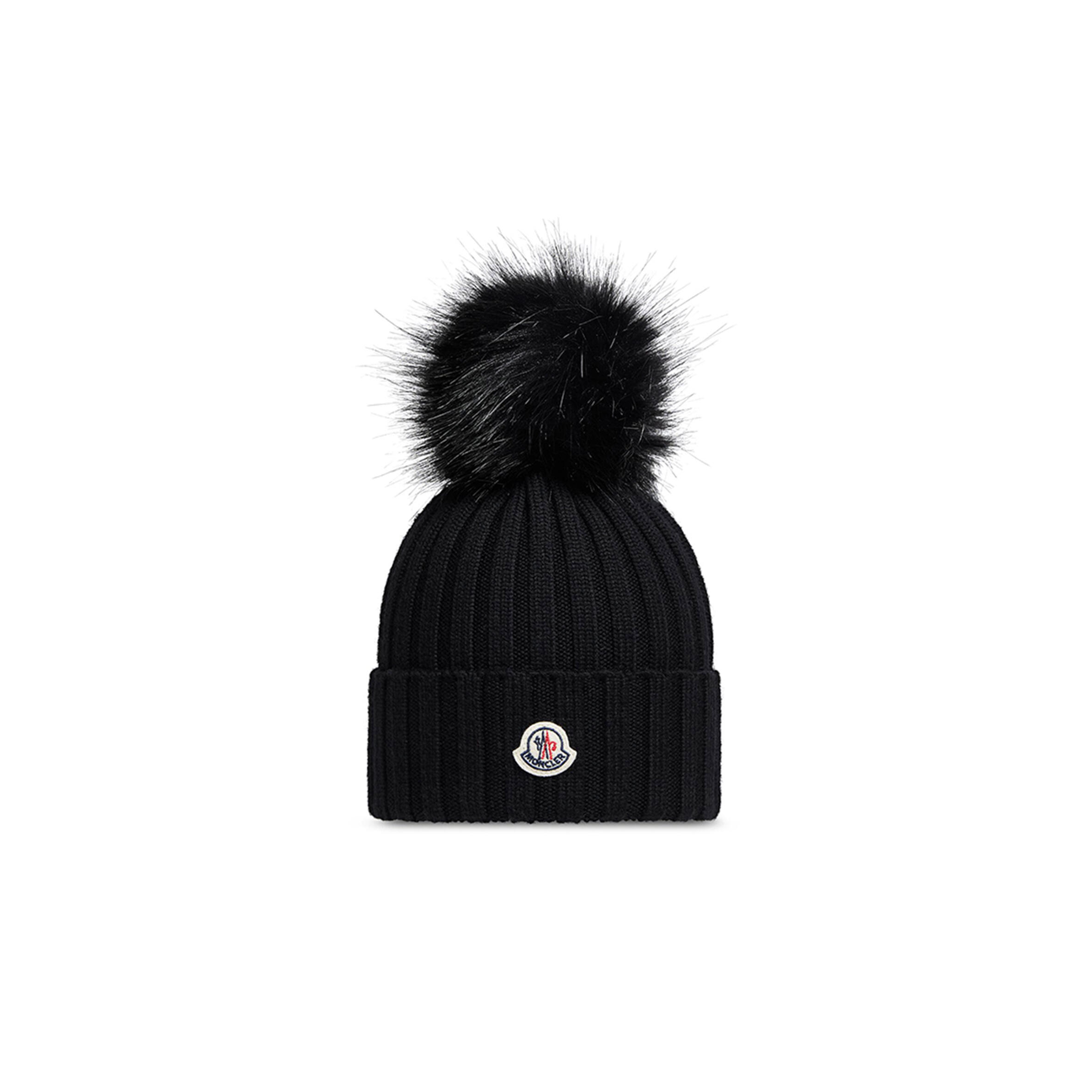 MONCLER WOOL BEANIE WITH POM POM K20933B00064M1131999